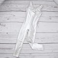 thumbnail image 3 of XUNZOO Children Girls Metallic Sleeveless Gymnastics Leotard Ballet Dancing Jumpsuit Unitard Costumes Silver S, 3 of 6