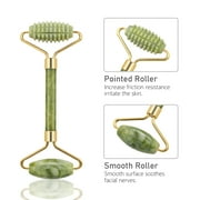 Pinkiou Jade Roller For Face and Gua Sha Facial Tools Facial Massage Skin Care Tool Set for Removal of Wrinkles & Eye Puffiness, Anti-Aging & Body Relaxation