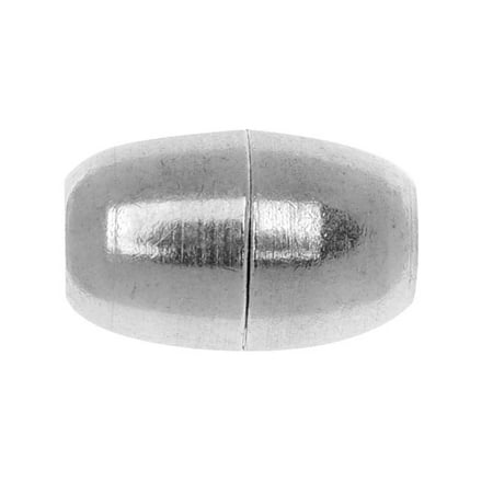 - Magnetic Cord End Clasp, Round Barrel Shape Fits 2mm Cord 12x8mm, 1 Set, Antiqued Silver