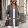 thumbnail image 2 of BUIGTTKLOP Women's Long Sleeve Cardigan Lightweight Casual Open Front Cardigans with Pockets, 2 of 8