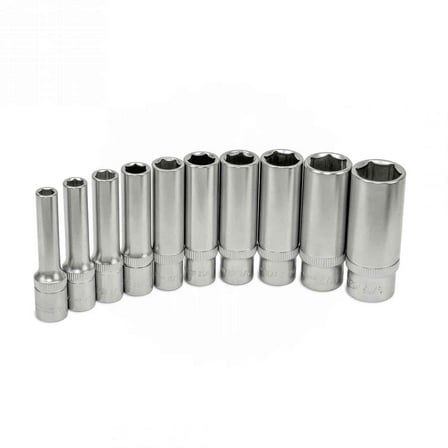 OEMTools 10 Piece 1/4" Drive Deep Socket Set (SAE)