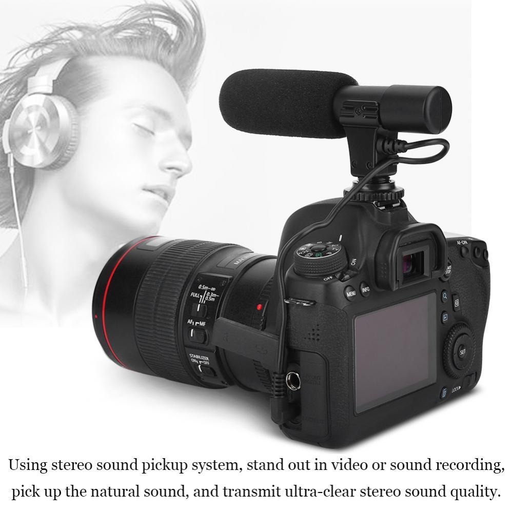 WALFRONT Mini Professional Stereo Microphone for Video Recording