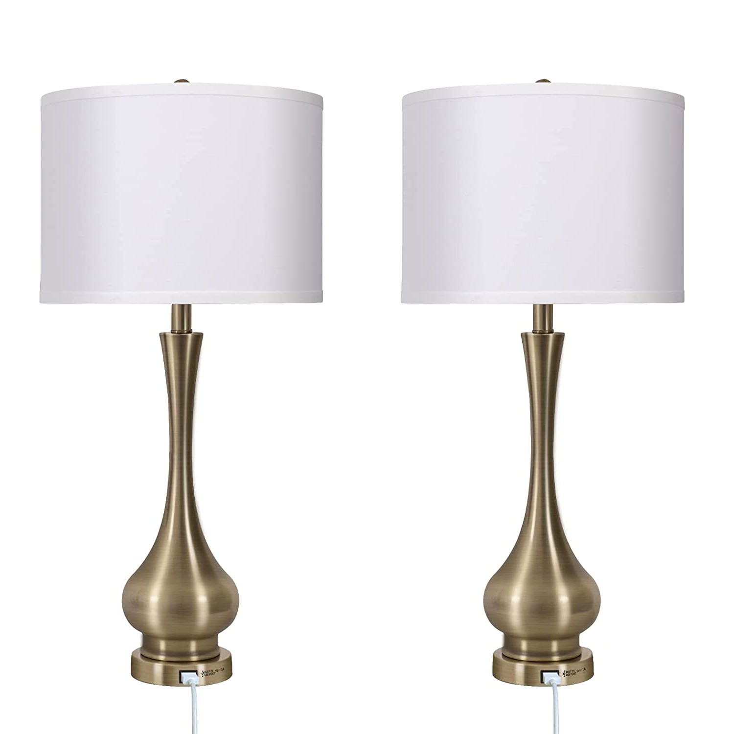 DTLYH Set of 2 Bedside Touch Lamps for Bedrooms with USB C Port, Tall