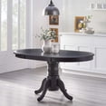 thumbnail image 2 of Simple Living  Carolina Farmhouse Solid Wood Dining Table with Leaf Matte Black Black Finish Transitional, French Country, Farmhouse, 2 of 5