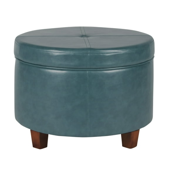 HomePop Large Leatherette Storage Ottoman, Multiple Colors