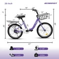 thumbnail image 2 of Aukfa 20" Kids Bike,Children's Bicycle with Coaster Brake & Rear Rack & V-Brake,Purple, 2 of 8