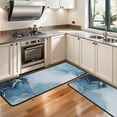 thumbnail image 3 of Kitchen Rugs Sets Of 2,Blue Gold Marble Pattern Anti Fatigue Kitchen Mat Rugs Non Slip Washable,Decorative Kitchen Floor Mats for Kitchen,Sink,Laundry,17"x47"+17"x47", 3 of 5