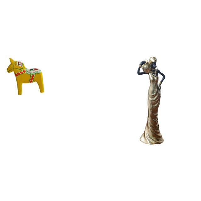 Figura de escritorio,Estatua tradicional sueca del caballo de Dala,Figura de escritorio,Figuritas africanas,artesanías,artículos de escritorio coleccionables,Estatua de dama tribal,pieza de