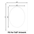 thumbnail image 2 of Textured White Picture Frame Mat for 8.5x11 Frames - Oval Opening for 7x9 Photos - 1 Mat, 2 of 7