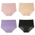 thumbnail image 1 of Breathable Women's Lace Side Large Briefs High Waisted Women's Size, 1 of 7
