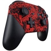 Red Skulls Switch Pro Wireless Custom Controller Soft Touch Finish Unique Design