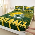 thumbnail image 3 of jejeloiu Rugby Sports Full Size Sheets,Football Ball Games Bed Sheets For Sport Lover 4-Piece, 3 of 7