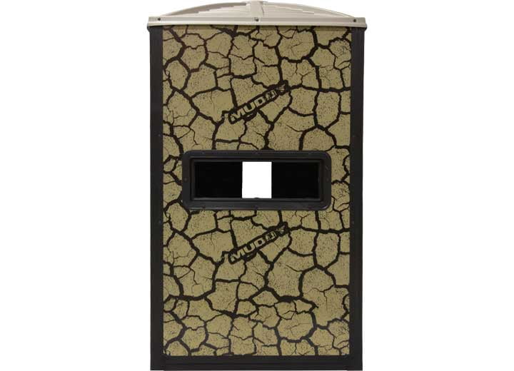 Muddy Gunner Box Blind / Steel Wall Construction / Cracked Mud Camo