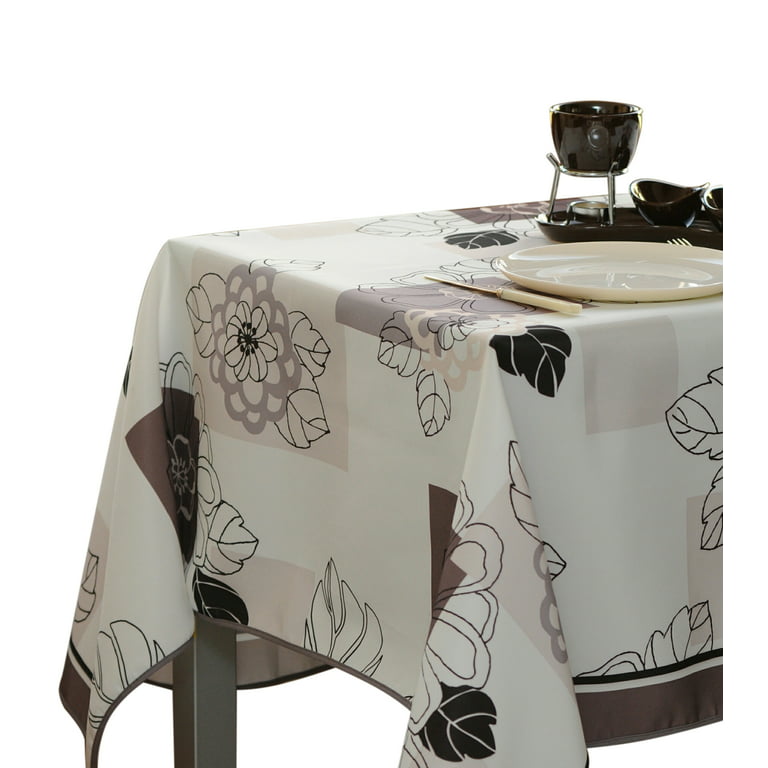 Tablecloth Ivory White Fl Blossom, What Size Is A 6 Seater Round Tablecloth Fits 80 Inch