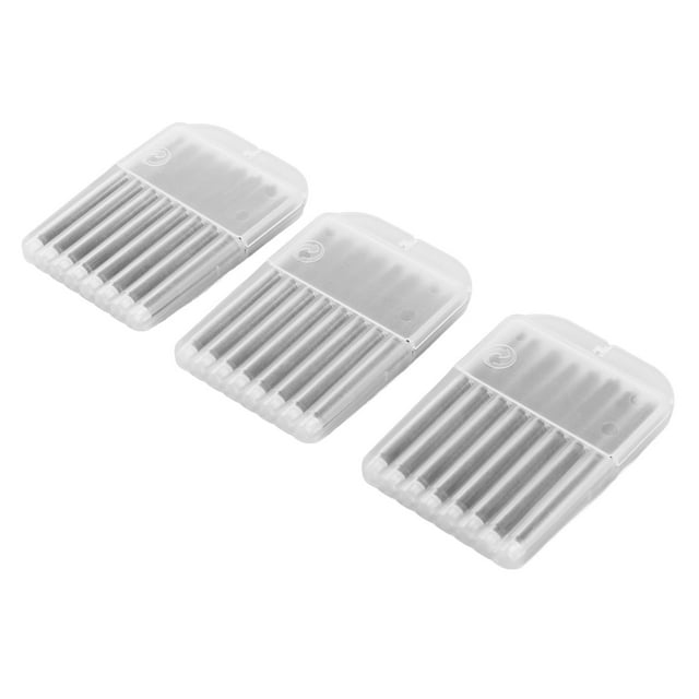 Earwax Guards Filter, Dustproof Sound Aid Wax Guard Filter Oil Proof Expand Sound Aid Lifespans 24pcs with 3 Transparent Storage Box for Home for Elderly. The image shows three transparent storage boxes, each containing eight wax guard filters designed to protect hearing aids from earwax and moisture. These plastic filters help prolong the lifespan of sound aids by preventing damage caused by buildup or water exposure.