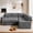 Dark Gray, variant on 80" 5 Seat L Shaped Modular Sectional Sleeper Sofa Bed with Pull Out Bed/Reclining Backrest/USB Ports/Storage & Tufted Seat, Sectional Sleeper Couch, Tool-Free Assembly,Chenille Fabric Green