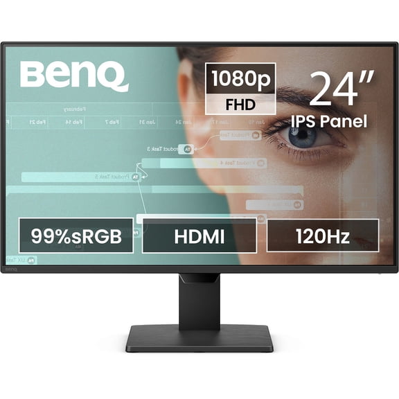 BenQ GW2490P 24" Class Full HD LED Monitor - 16:9 - 23.8" Viewable - In-plane Switching (IPS) Technology - LED Backlight - 1920 x 1080 - 16.7 Million Colors - 250 Nit - 1 ms - 120 Hz Refresh Rate -...