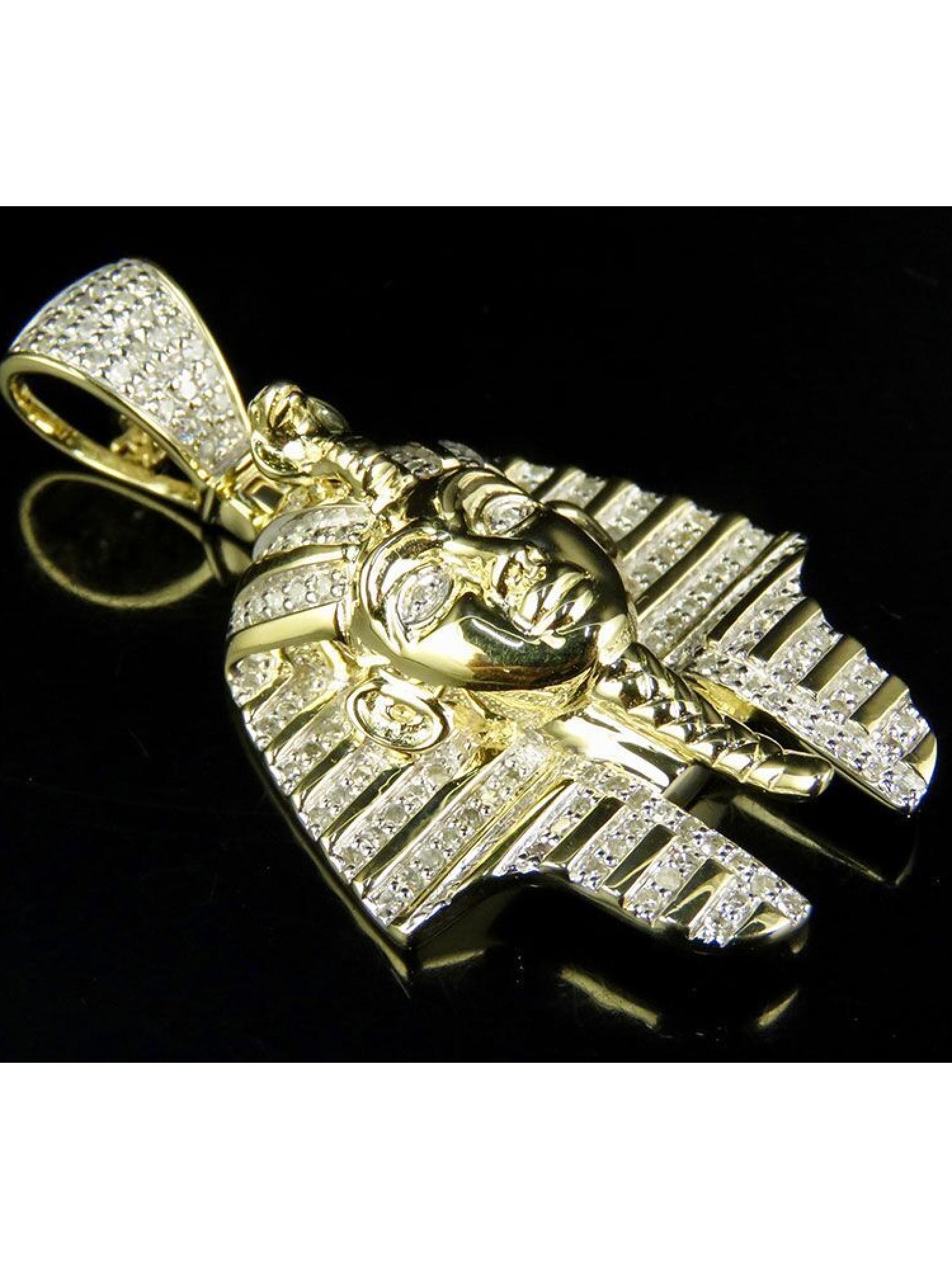 10K Yellow Gold Real Diamond Egyptian 