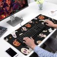 thumbnail image 2 of Long Mouse Pads for Desk,Retro Halloween Ghost Pattern Desk Mats on Top Of Desks, Desk Mouse Pad Extra Large with 3mm Non-Slip Base and Stitched Edge for Gaming,Office,Work,Home 31.5x15.7in, 2 of 5