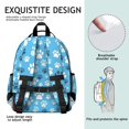 thumbnail image 3 of Dog Paw Print Blue Pattern Cute School Backpack Bag for School with Padded Back and Adjustable Shoulder Straps 15.25"x11.5"x5.25", 3 of 3