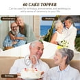 thumbnail image 2 of Hytrove Number 60 Shape Cake Topper Silver Anniversary Celebration 1Pcs 8.45X5.11X0.08in, 2 of 6