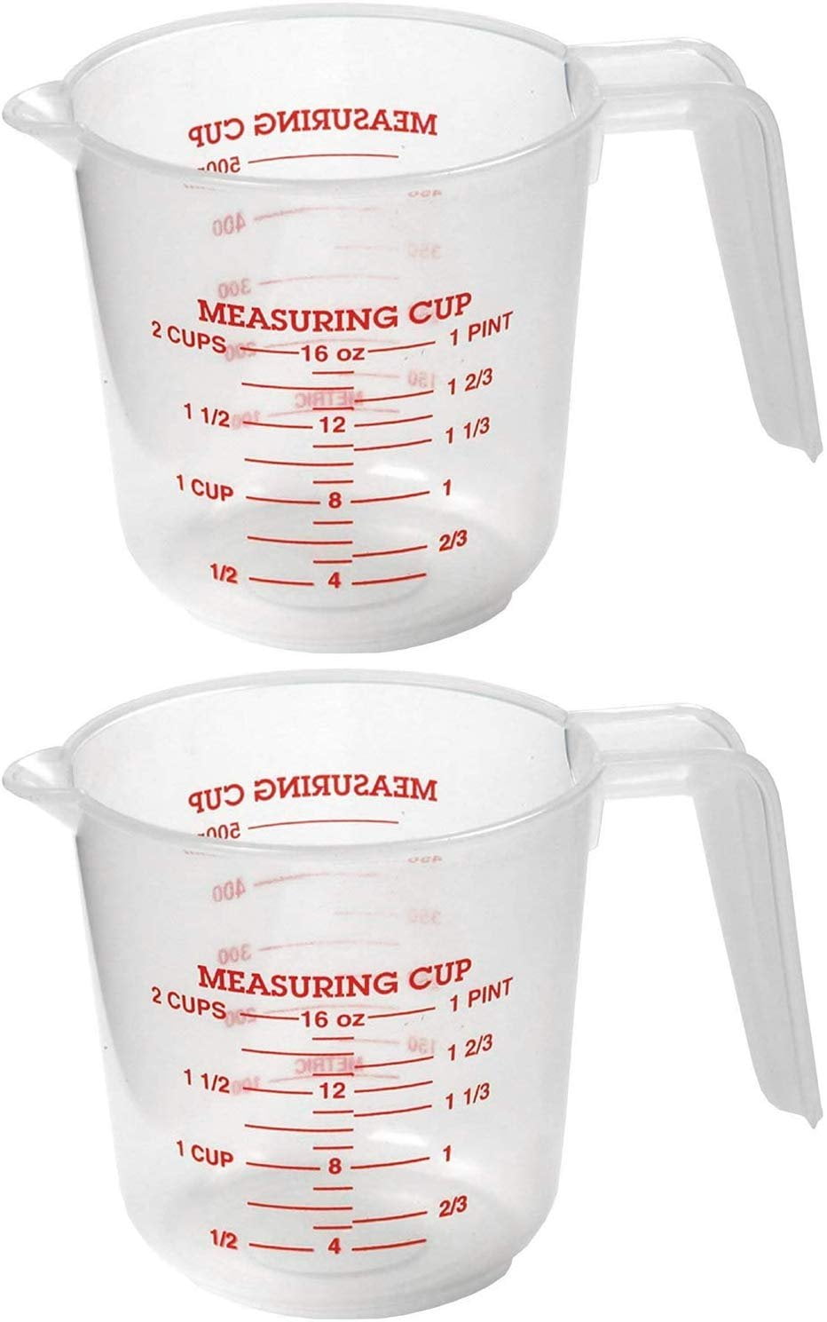 Norpro 2Cup Plastic Measuring Cup 2Pack