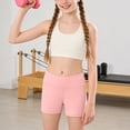 thumbnail image 5 of Yindaity Girls Athletic Shorts Kids Dance High Waisted Yoga Short for Bike Gym Volleyball Running Girls Soccer Shorts(Pink,5-6 Years), 5 of 6