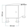 thumbnail image 3 of Buro Recamara Mueble Luz Led Ensamblado Blanco Minimalista, 3 of 4