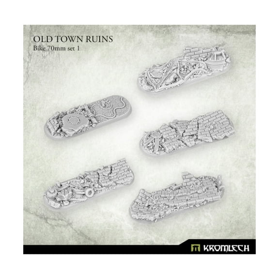 Kromlech 70mm Bike Bases - Old Town Ruins Set #1 New