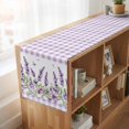 thumbnail image 6 of Table Runners 48 Inches Long Dress Scarves, Purple Lavenders Farmhouse Kitchen Table Runner, Short Coffee Tablerunners, Spring Floral Plaid Farmhouse Elegant 13x48 Inch, 6 of 9