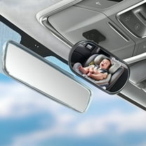 MELIVO Wide Angle Child Rearview Mirror with Shatterproof Design, Secure Clip-On Mount car baby mirror , Convex Observation Glass, baby mirror for car Back Seat Infant Safety