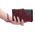 thumbnail image 2 of Dteck Wallet Case for iPhone 14 Plus,Magnetic Leather 9 Card Slots Zipper Purse Flip Case Shockproof Rubber Kickstand Lanyard Strap Wristlet Phone Cover,Winered, 2 of 9