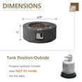 thumbnail image 4 of VENTOPYR 28" Outdoor Propane Fire Pit Table,40000 BTU Stainless Heater w/ Lava Rocks & Cover, Gray, 4 of 5