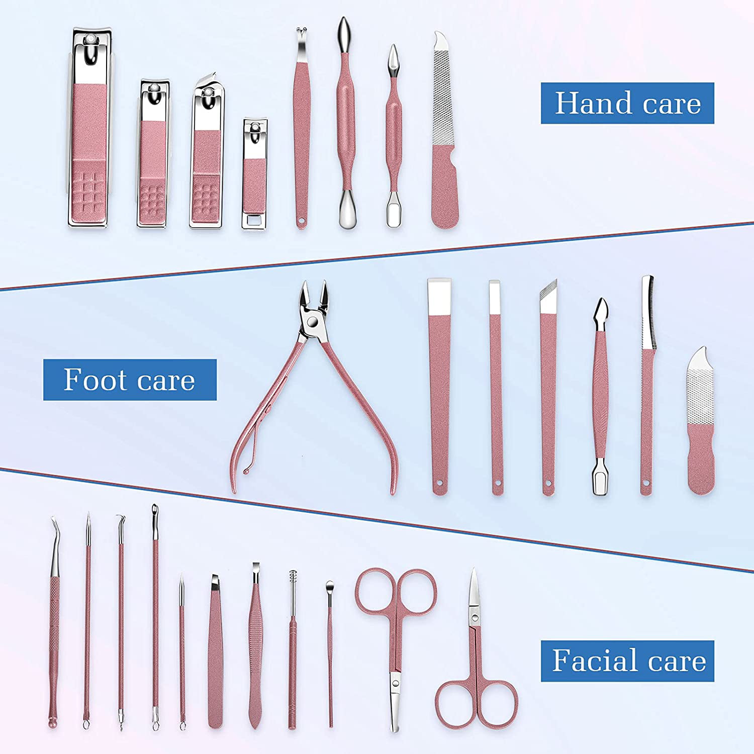 Set of 12 Travel Professional Manicure Pedicure Set Beauty Tool Stainless  Steel Nail Clipper