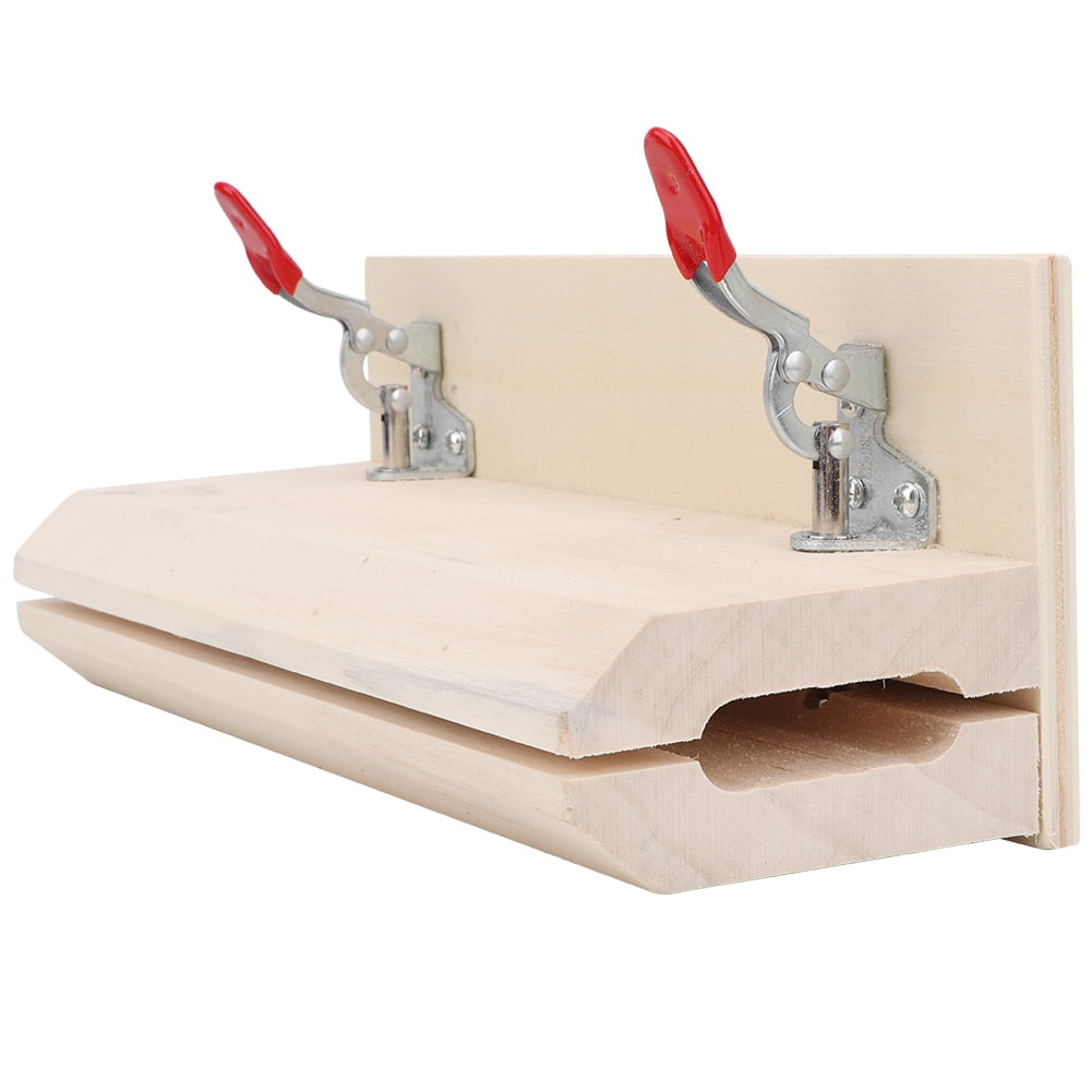 HandStitched Sewing Horizontal Leathercraft Wooden Table Clamp Stitching Tool for DIY Craft
