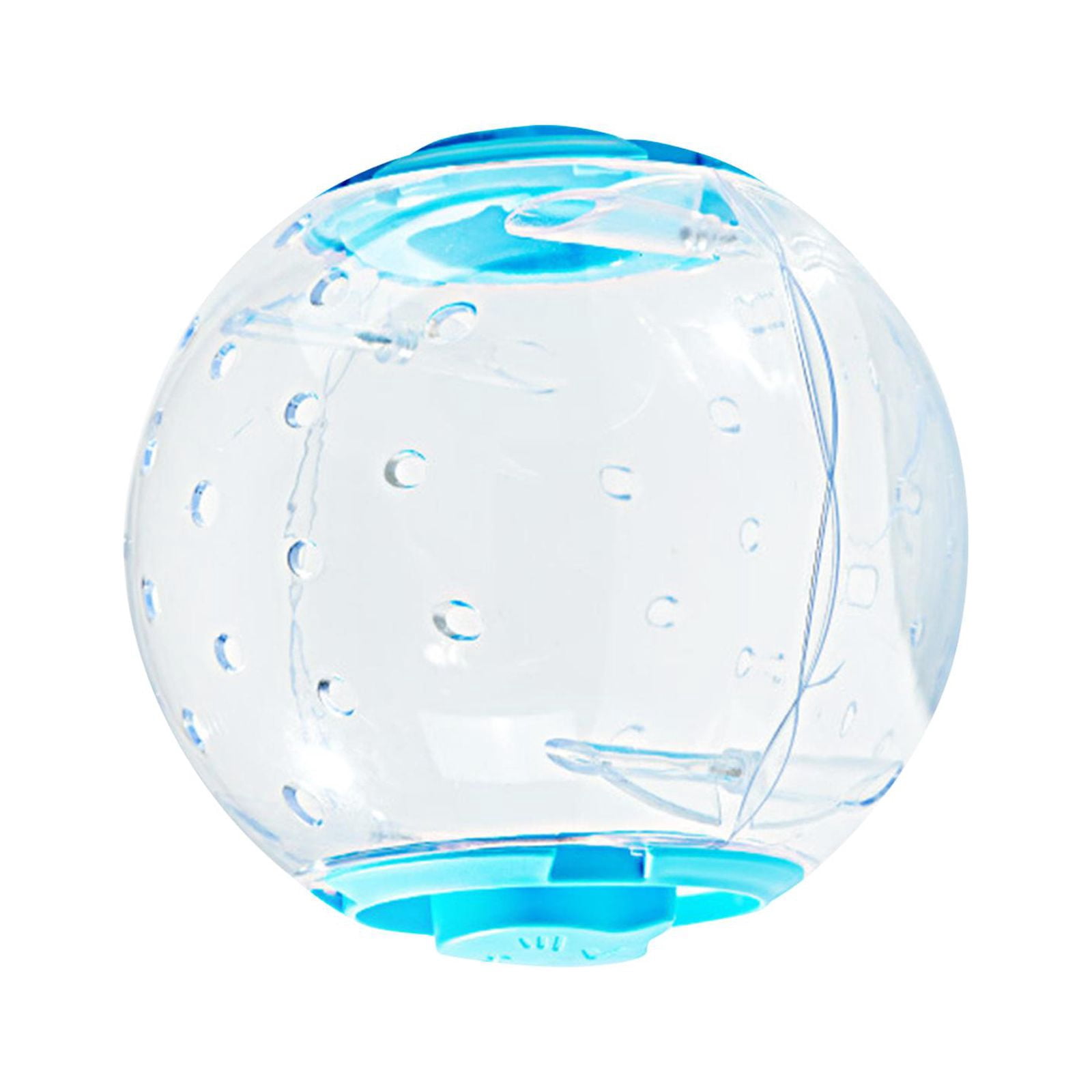 7inch Hamster Wheel Jogging Ball Multiple Vent Holes Versatile Cage Accessories Convenient Assemble Interactive Toy Transparent Blue