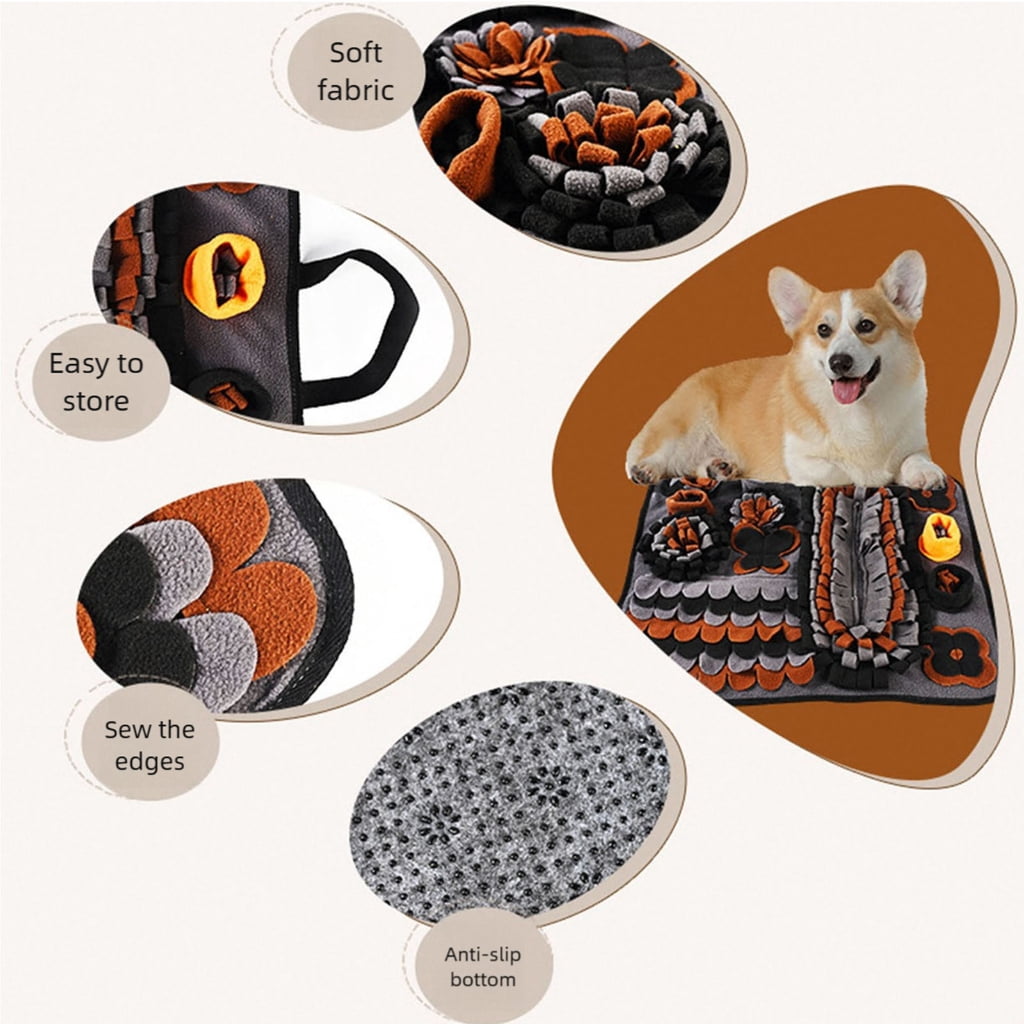 Miiottaa Dog Snuffle Toy Puzzle Chew Enrichment Toy Mat for Small Medium Large Dogs