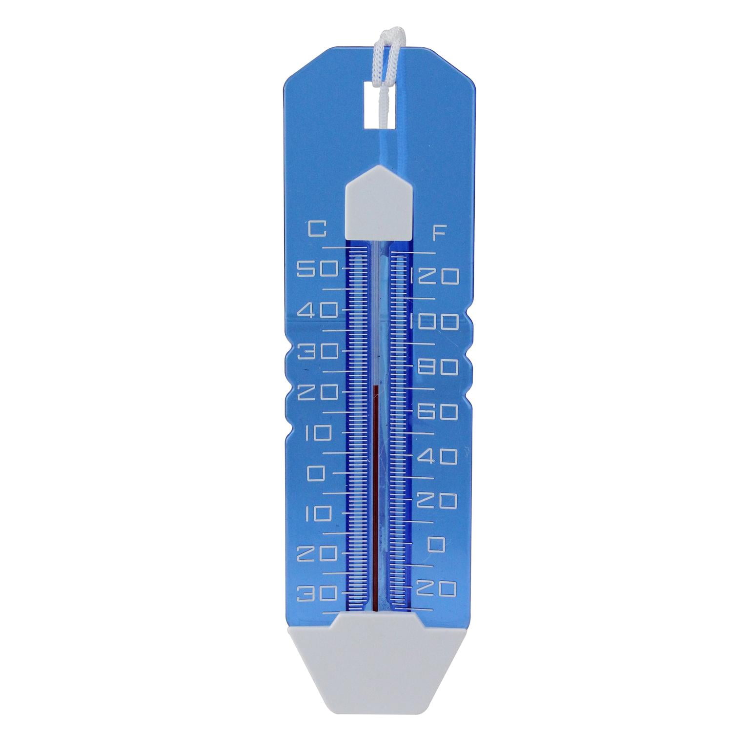 10.25" Jumbo EasyRead Transparent Blue Swimming Pool Thermometer with