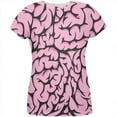thumbnail image 1 of Halloween Pink Brains All Over Womens T-Shirt - Small, 1 of 2