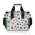 thumbnail image 7 of FORMRS Insulated Cooler Bag 24 Cans Capacity Soft Leakproof Lunch Box with Side Pockets, White Stars, 7 of 7