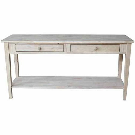 International Concepts Spencer Sofa Server Table Unfinished