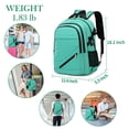 thumbnail image 2 of Mochila FENGDONG para portátil grande de 17,3 pulgadas, impermeable, color verde claro, 2 of 6