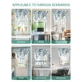 thumbnail image 5 of Green Blue Eucalyptus Leaves Tie Up Curtains for Windows 45 Inch Length Balloon Curtains Kitchen Adjustable Balloon Window Shade Summer Botanical Weeping Tie Up Bathroom Curtain Window 42"x45", 5 of 6