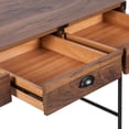 thumbnail image 4 of Saint Birch Bombay 47-Inch Modern Wood Walnut Writing Desk, 4 of 7