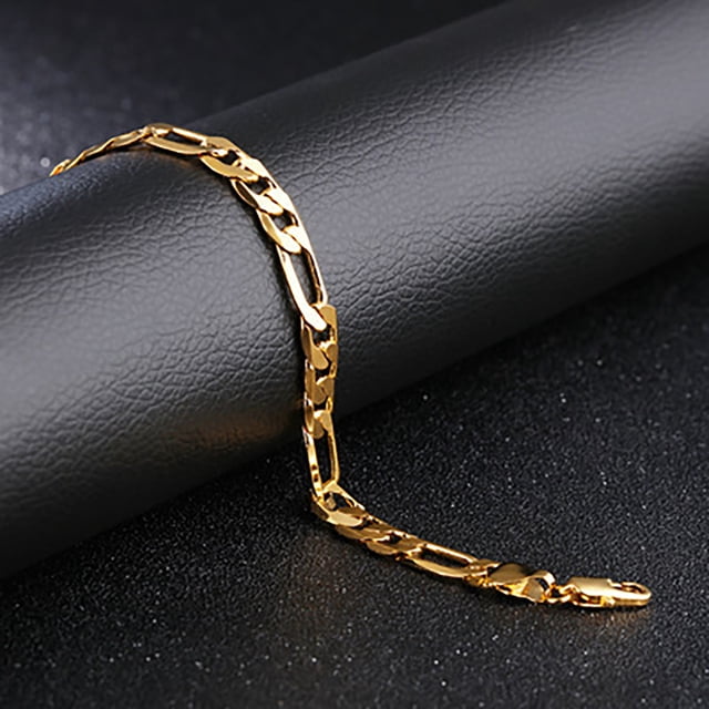 Pulsera de oro para hombre, pulsera de oro para hombre, pulsera de cadena de oro de acero inoxidable de moda, pulsera de oro de primera calidad