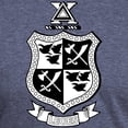 thumbnail image 3 of CafePress - Delta Chi Black And White Coat Of Arms T Shirt - Mens Tri-blend T-Shirt, 3 of 4