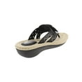 thumbnail image 2 of Cliffs by White Mountain Womens Cynthia Cut-Out Faux Leather Wedge Sandals, 2 of 2