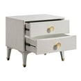 thumbnail image 3 of TOV Furniture Divine White Nightstand with Brass Accents, 3 of 8