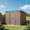 Light Brown-7.4'x5.3', variant on Aiho 7.4' x 5.3' Metal Storage Shed, Outdoor Lockable Shed with Transparent Panel Windows & Vents for Yard, Garden - Light Brown