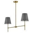 thumbnail image 2 of 83445LCB-FY-Lark-Blake - 20W 2 LED Small Linear Chandelier-15.75 Inches Tall and 36 Inches Wide-Lacquered Brass Finish-French Gray Secondary Finish, 2 of 2